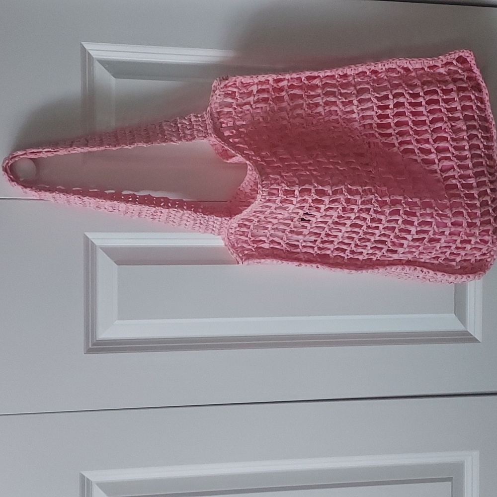 Pink Mesh Tote Bag